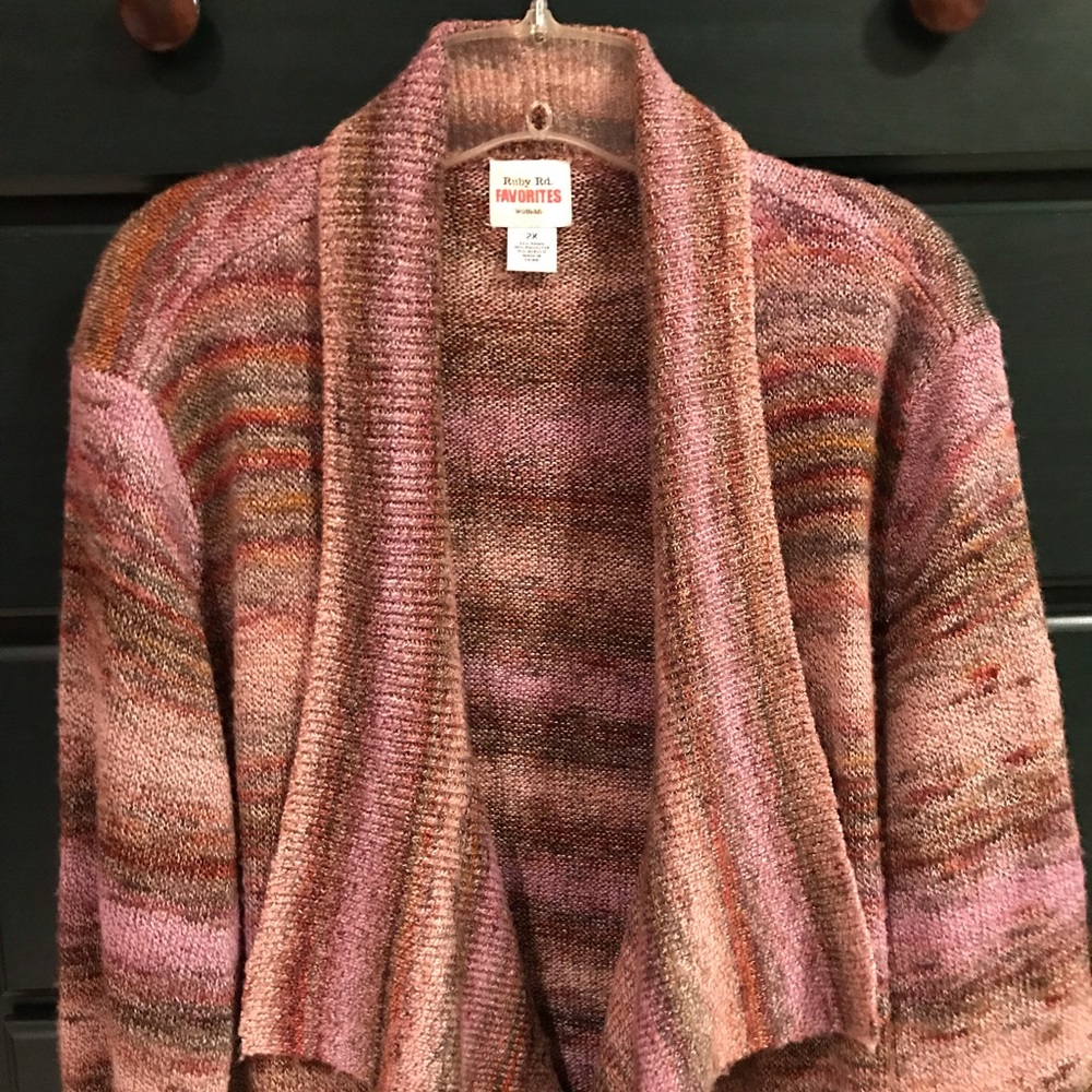 Ruby Rd. Multicolor Knit Cardigan